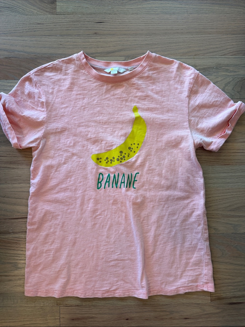 Women’s Boden Coral Tee with Yellow Banana Graphic